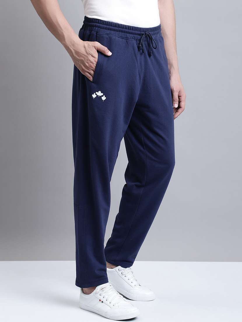 dark blue cotton track pants - 20064057 -  Standard Image - 1