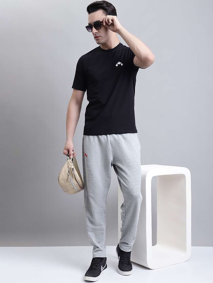 grey cotton track pants - 20064059 -  Standard Image - 4
