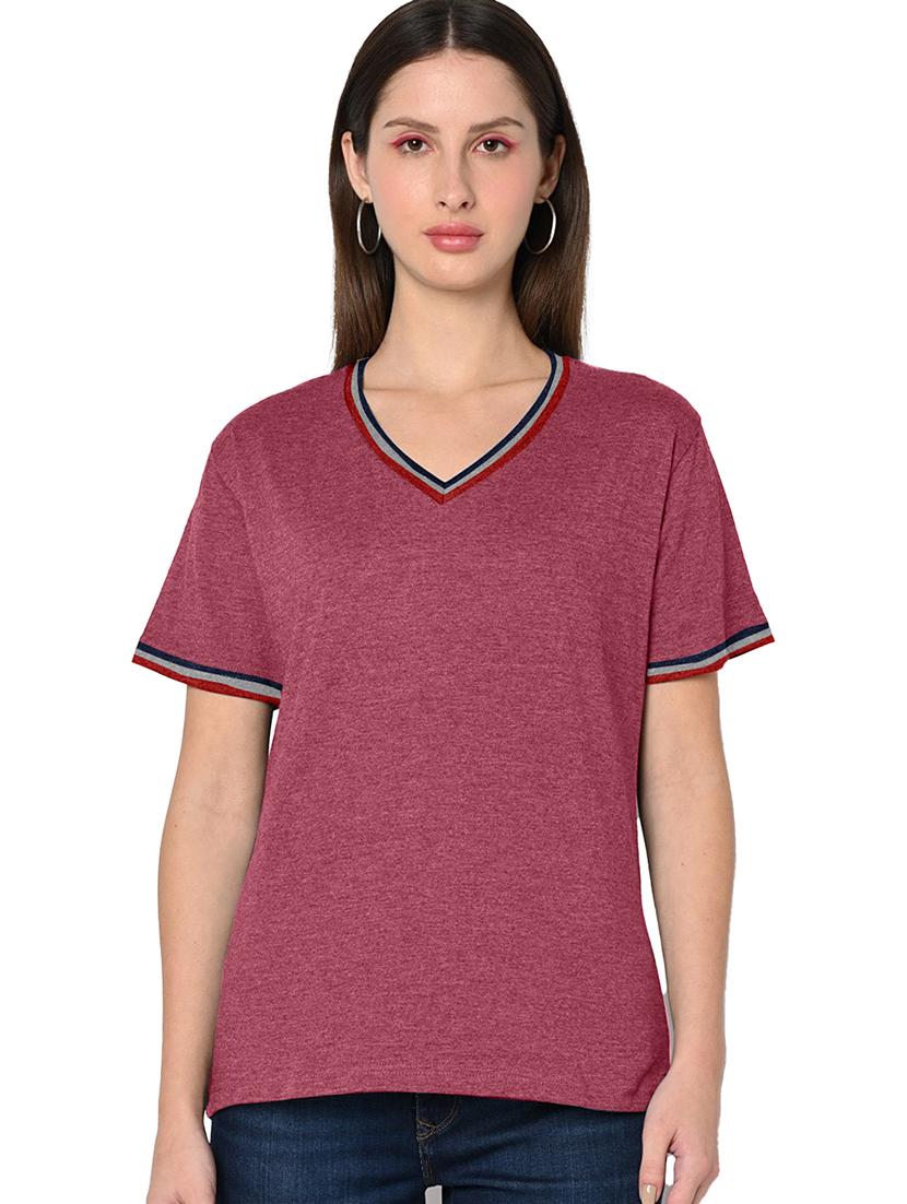 solid cotton blend regular t-shirt - 20067557 - Zoom Image - 0