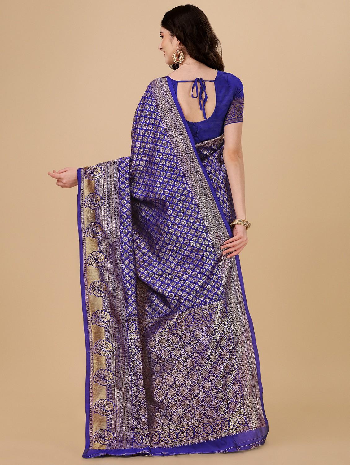 self design zari work banarasi saree - 20067717 -  Standard Image - 1
