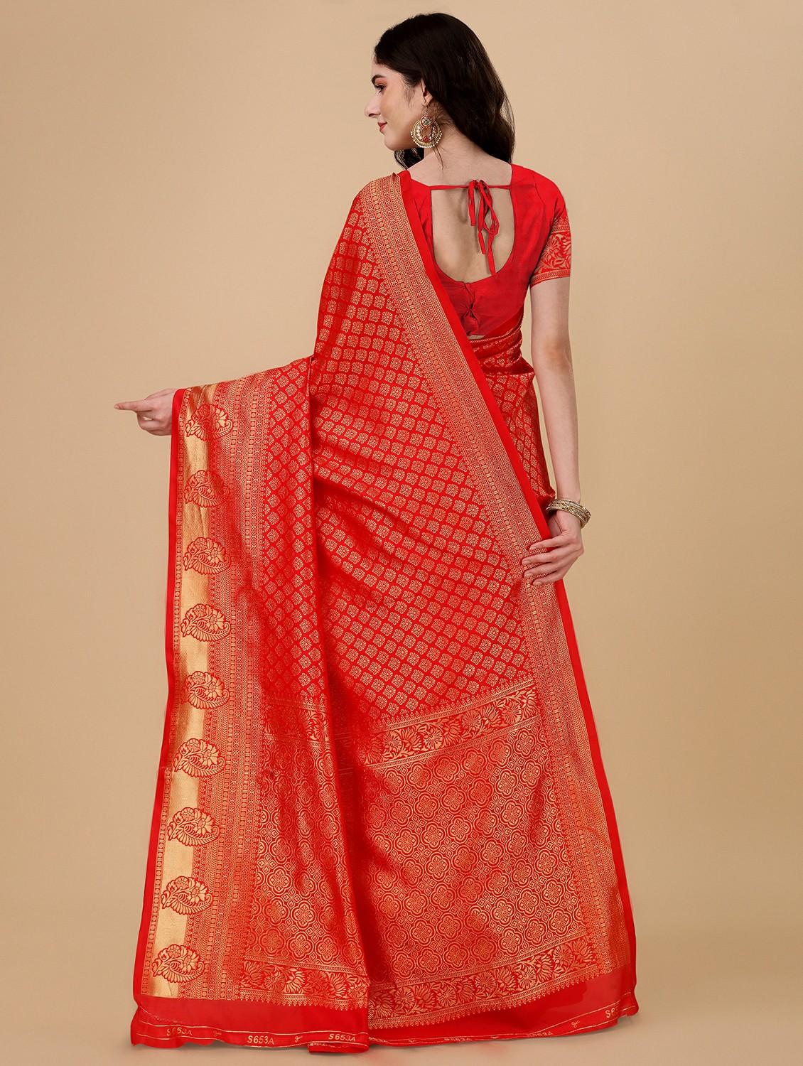 self design zari work banarasi saree - 20067726 -  Standard Image - 1