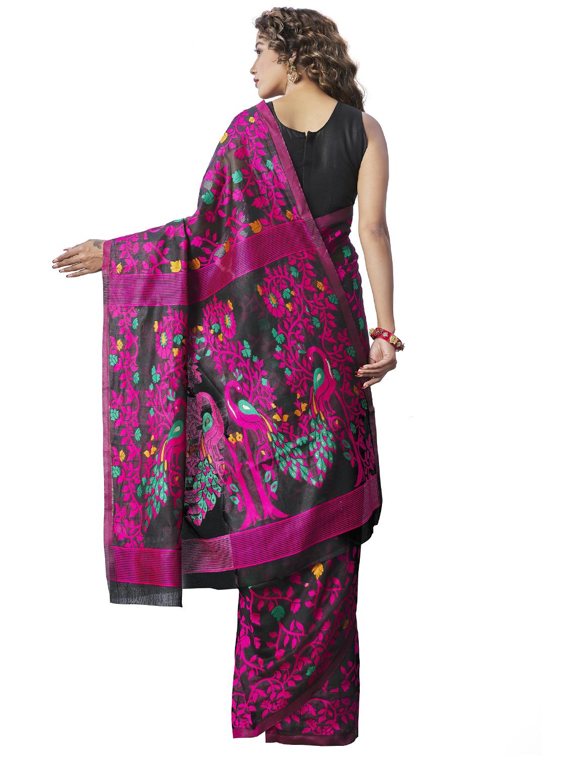 black silk banarasi saree - 20067974 -  Standard Image - 1