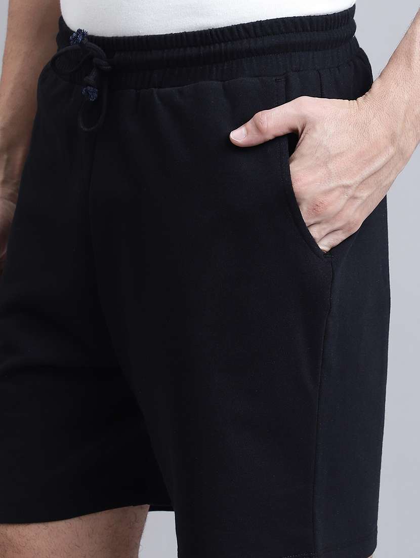 black cotton shorts - 20068305 -  Standard Image - 4