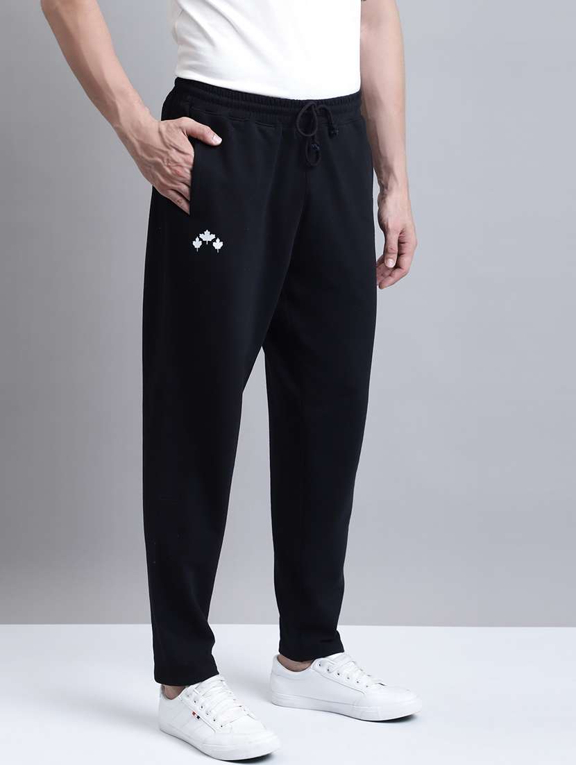 solid full length regular track pant - 20068396 -  Standard Image - 1