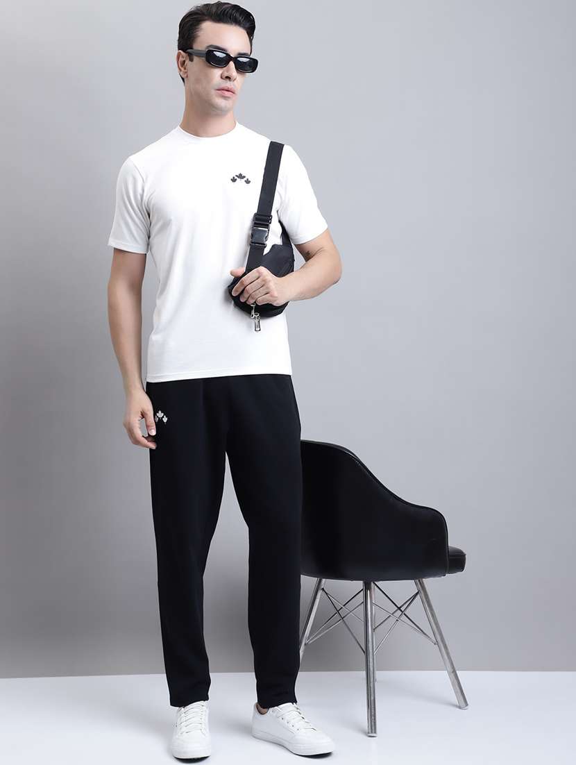 solid full length regular track pant - 20068396 -  Standard Image - 4