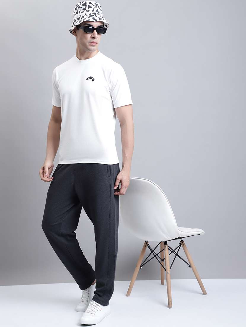 solid full length regular track pant - 20068397 -  Standard Image - 4