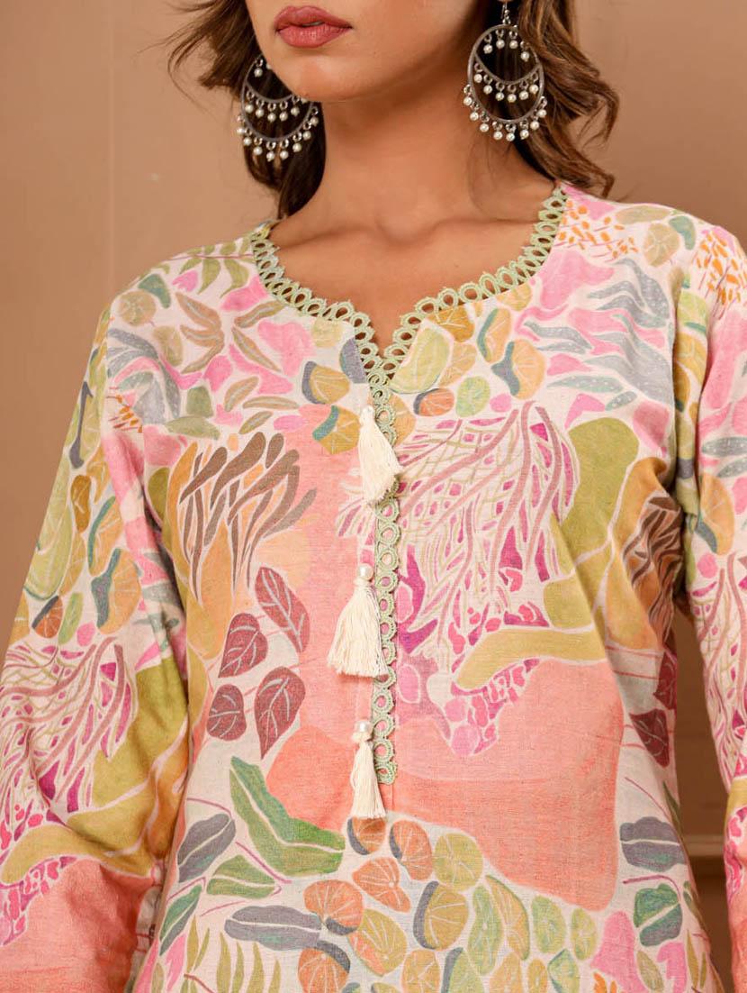 printed kurta pant set - 20068442 - Standard Image - 4