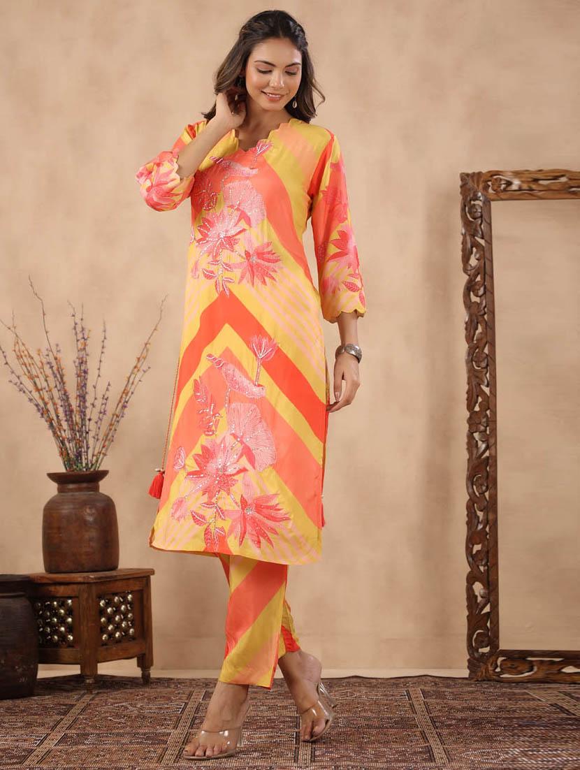 printed kurta pant set - 20068447 - Standard Image - 1