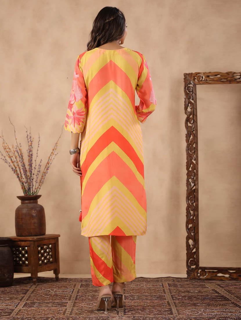 printed kurta pant set - 20068447 - Standard Image - 4