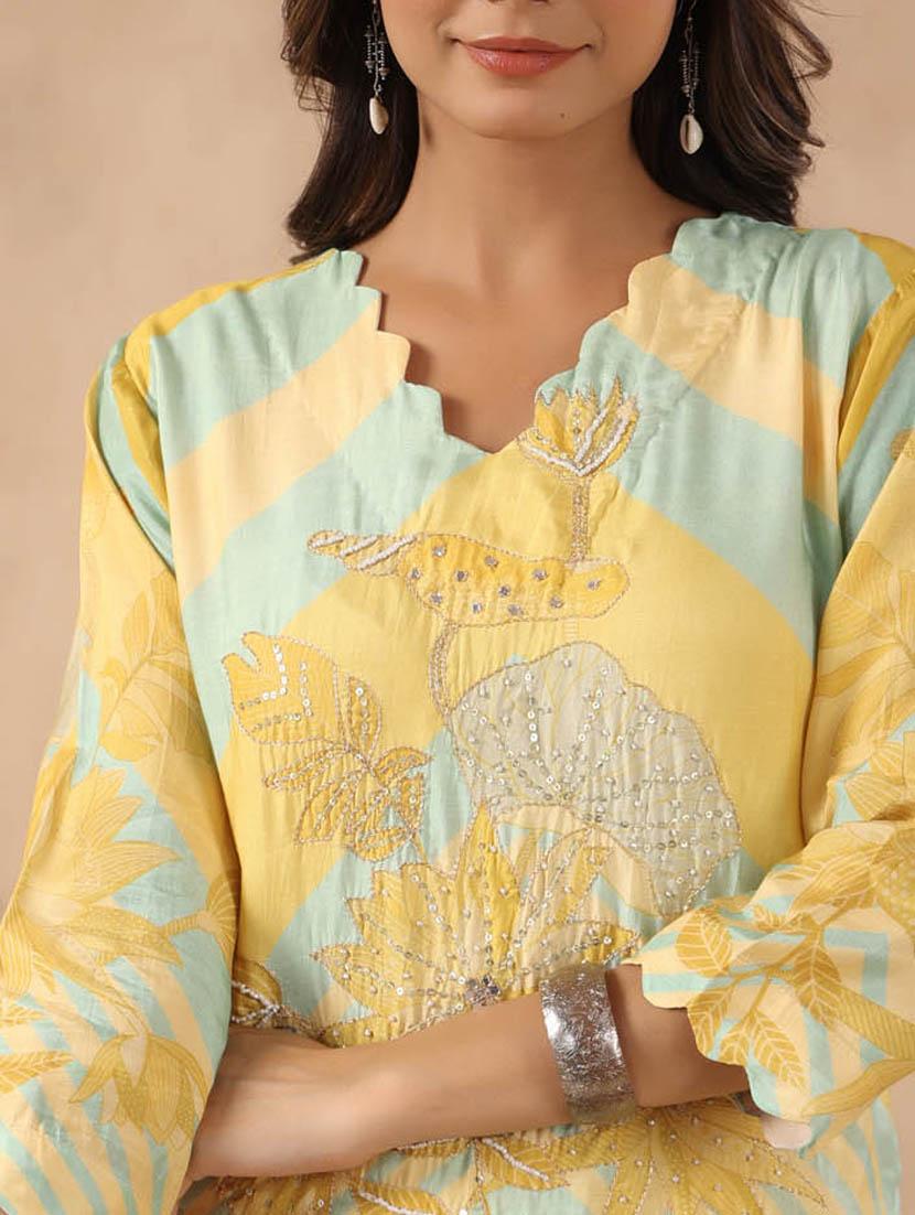 printed kurta pant set - 20068449 - Standard Image - 4
