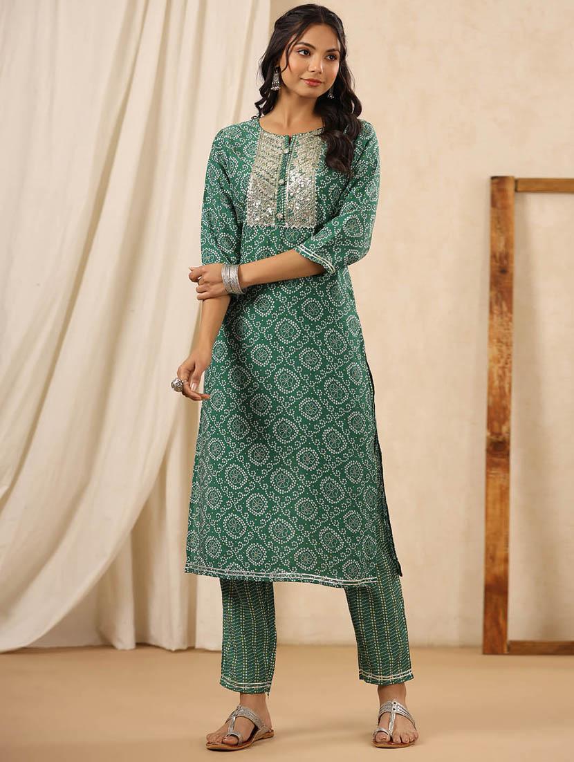 printed kurta pant set  - 20068459 -  Standard Image - 1