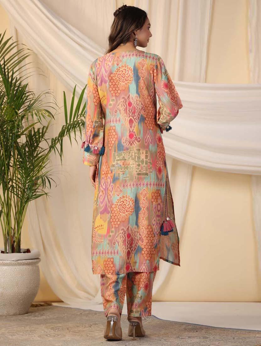 printed kurta pant set - 20068471 - Standard Image - 4