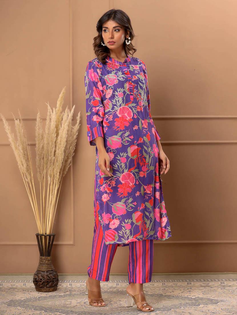 printed kurta pant set - 20068477 - Standard Image - 1