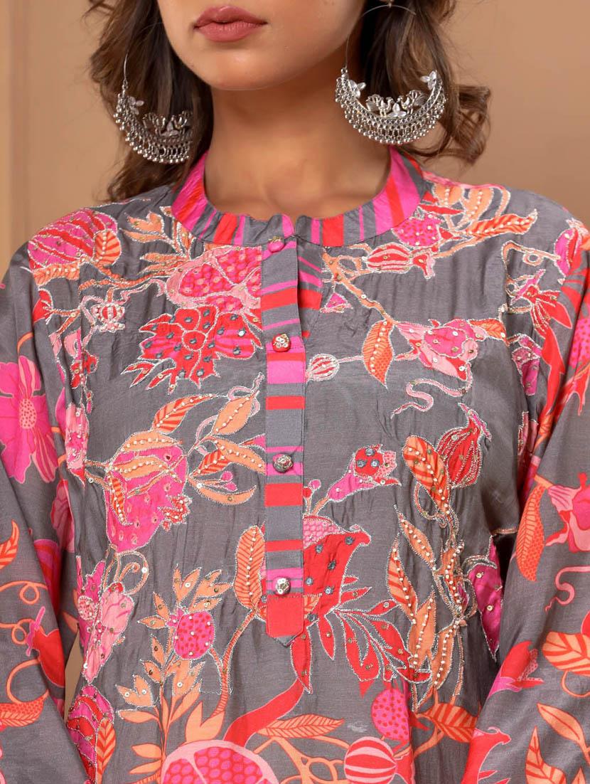 printed kurta pant set - 20068478 - Standard Image - 4