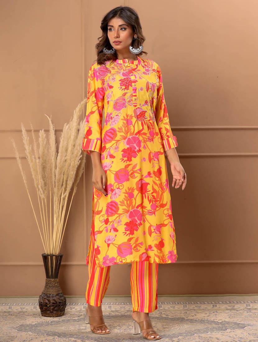 printed kurta pant set - 20068479 -  Standard Image - 1