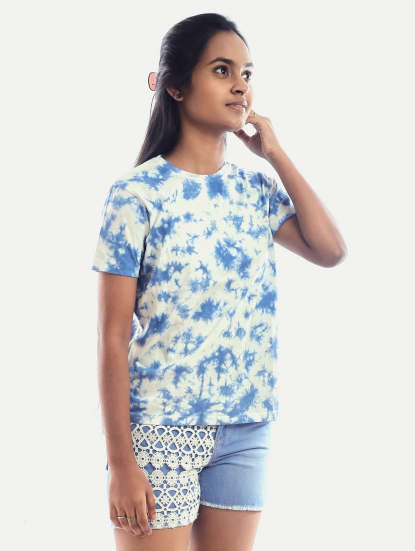 blue cotton tee - 20069409 - Standard Image - 1