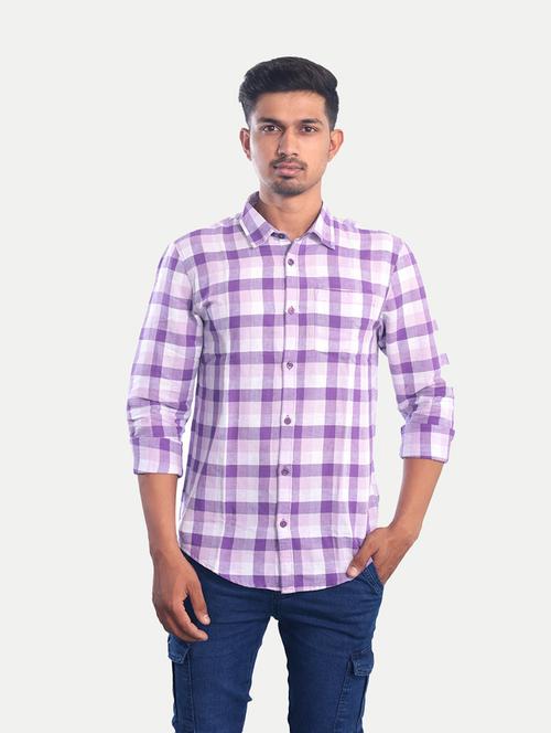 mens checks casual shirt - 20069577 - Standard Image - 0