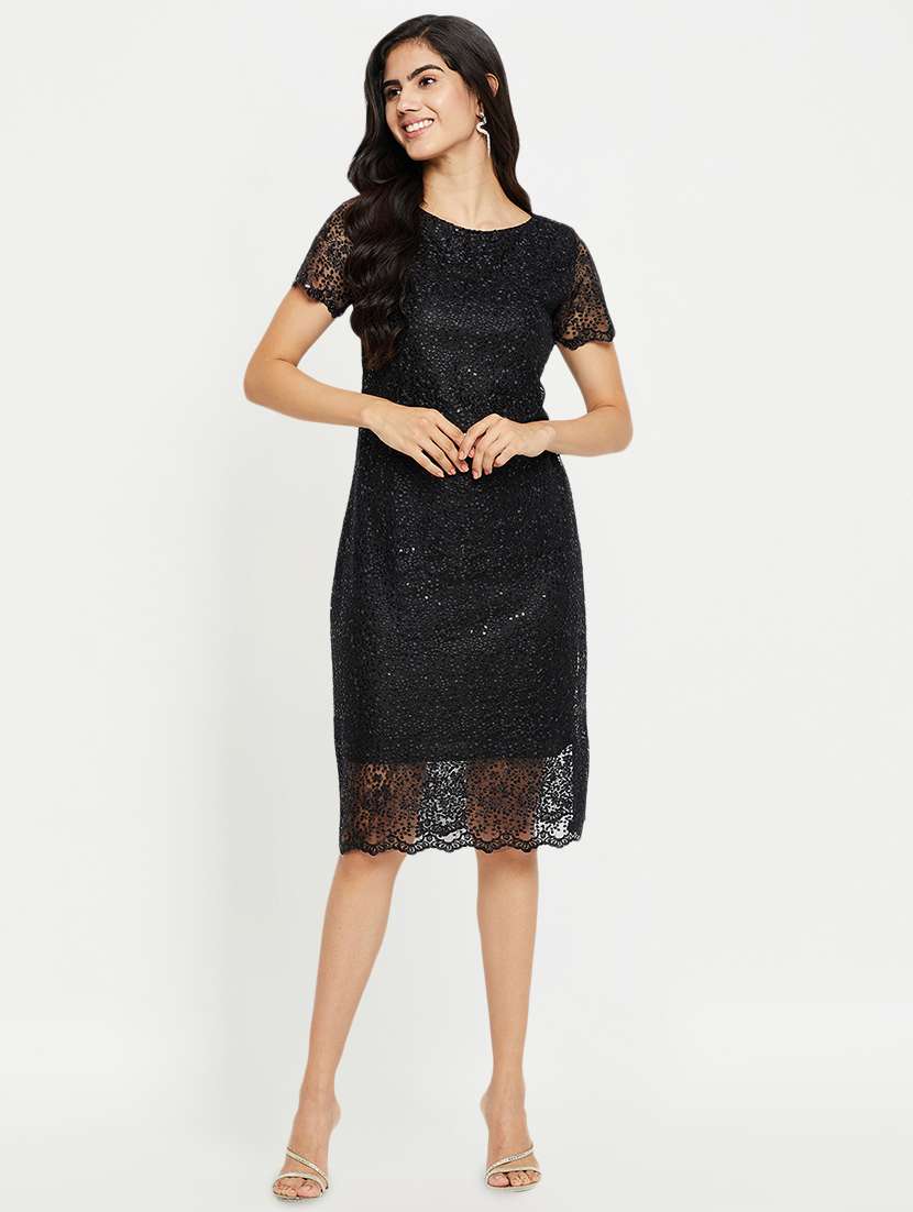 women's sheath color block dress