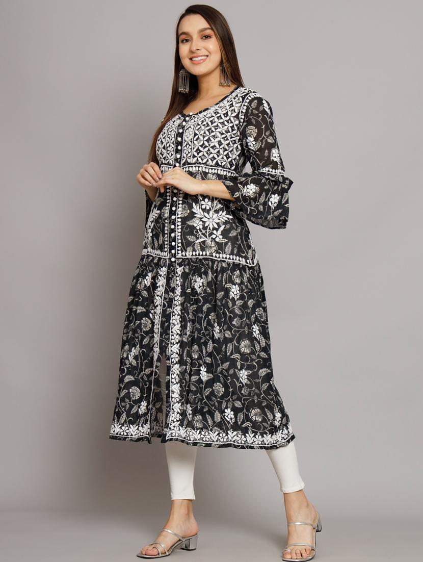 women's front slit kurta - 20070437 -  Standard Image - 1