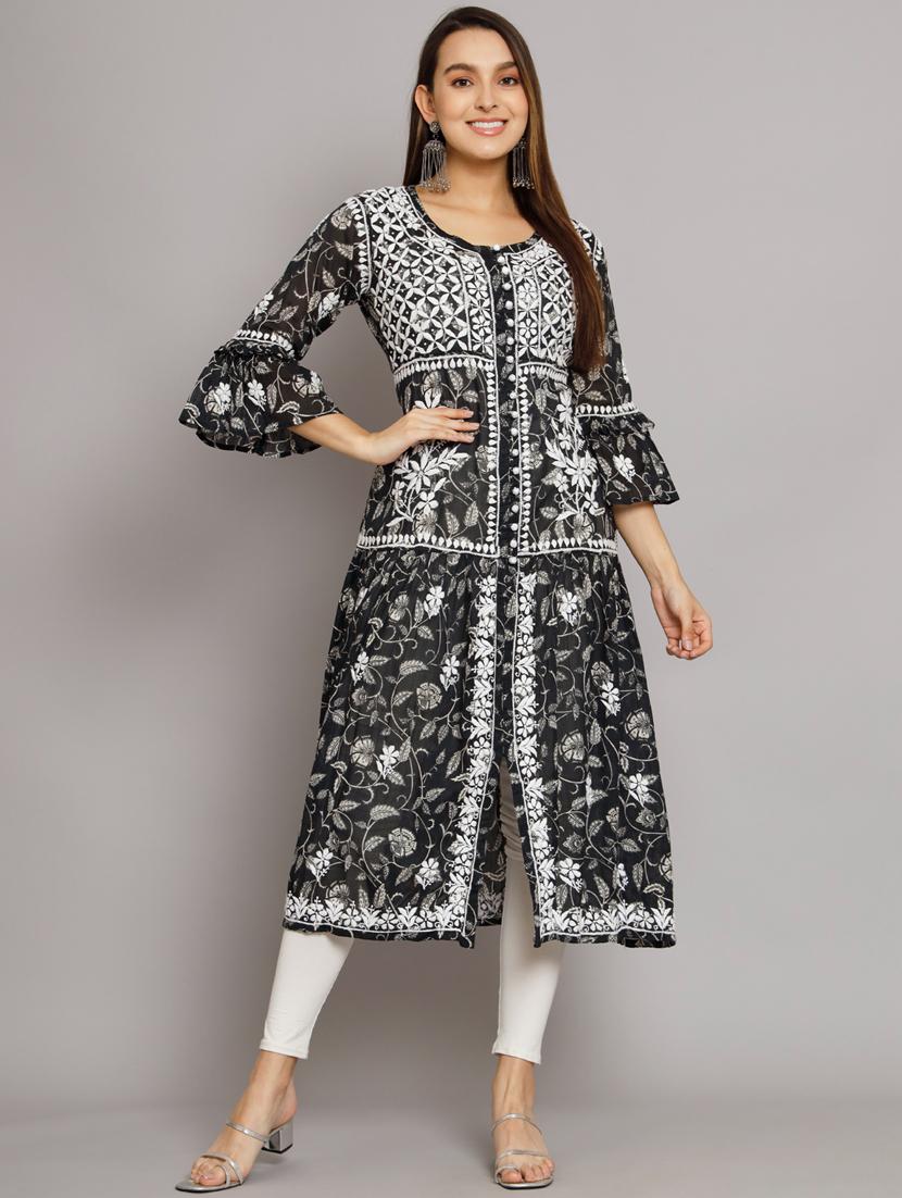 women's front slit kurta - 20070437 - Standard Image - 4