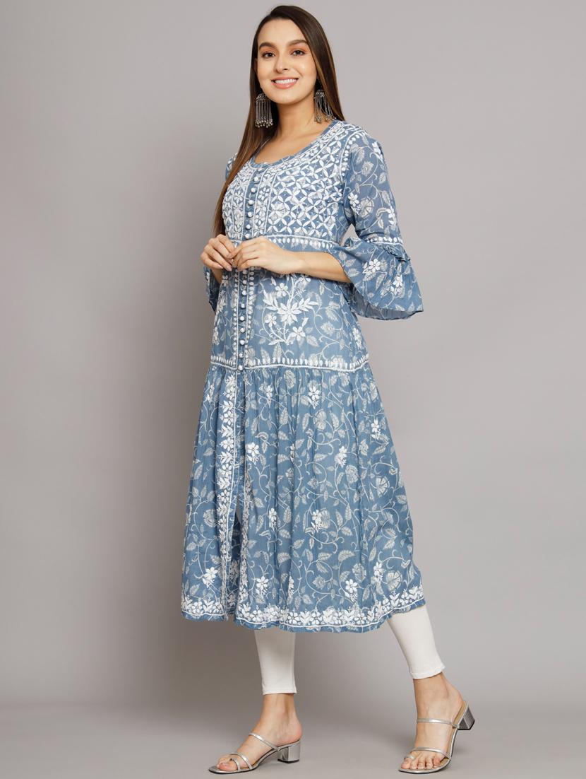 women's front slit kurta - 20070439 - Standard Image - 1