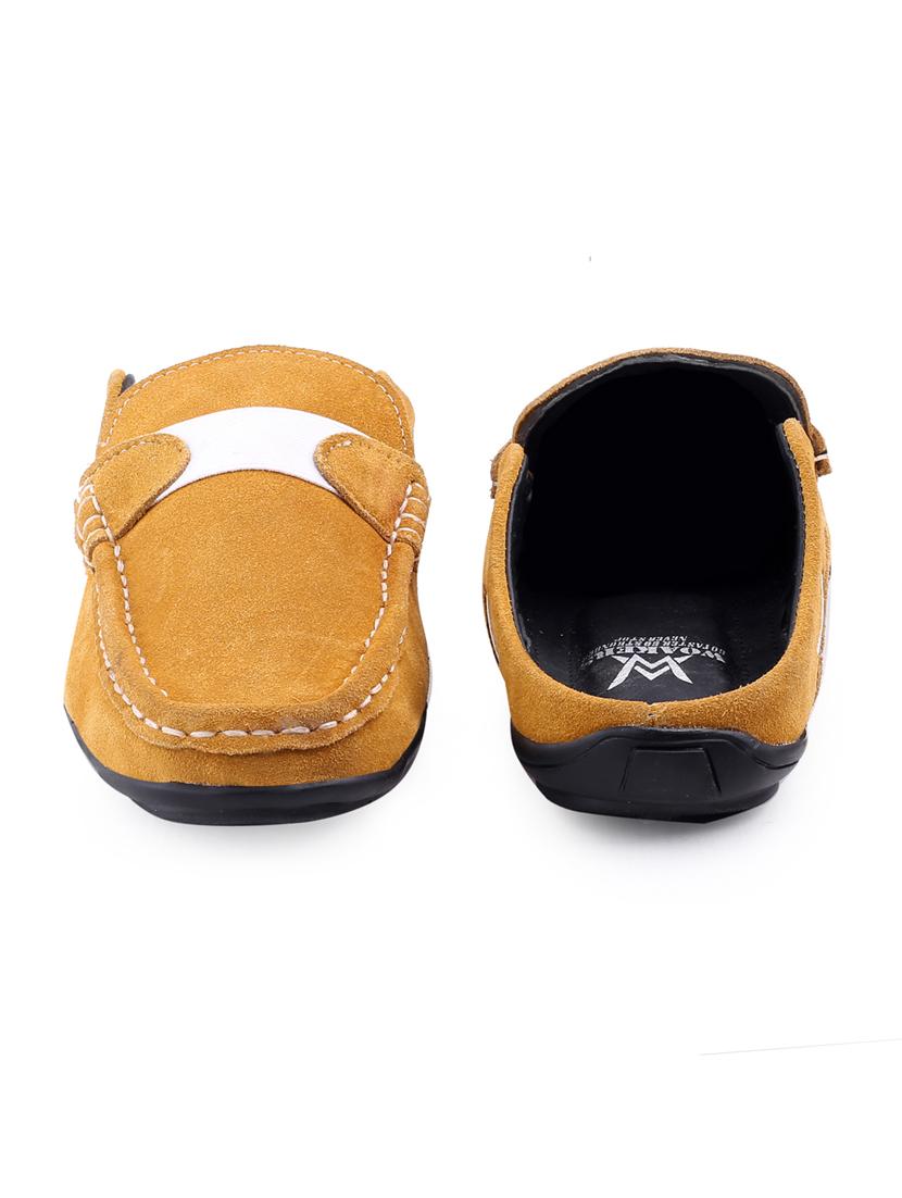 tan solid slip-on mules - 20070544 - Standard Image - 4