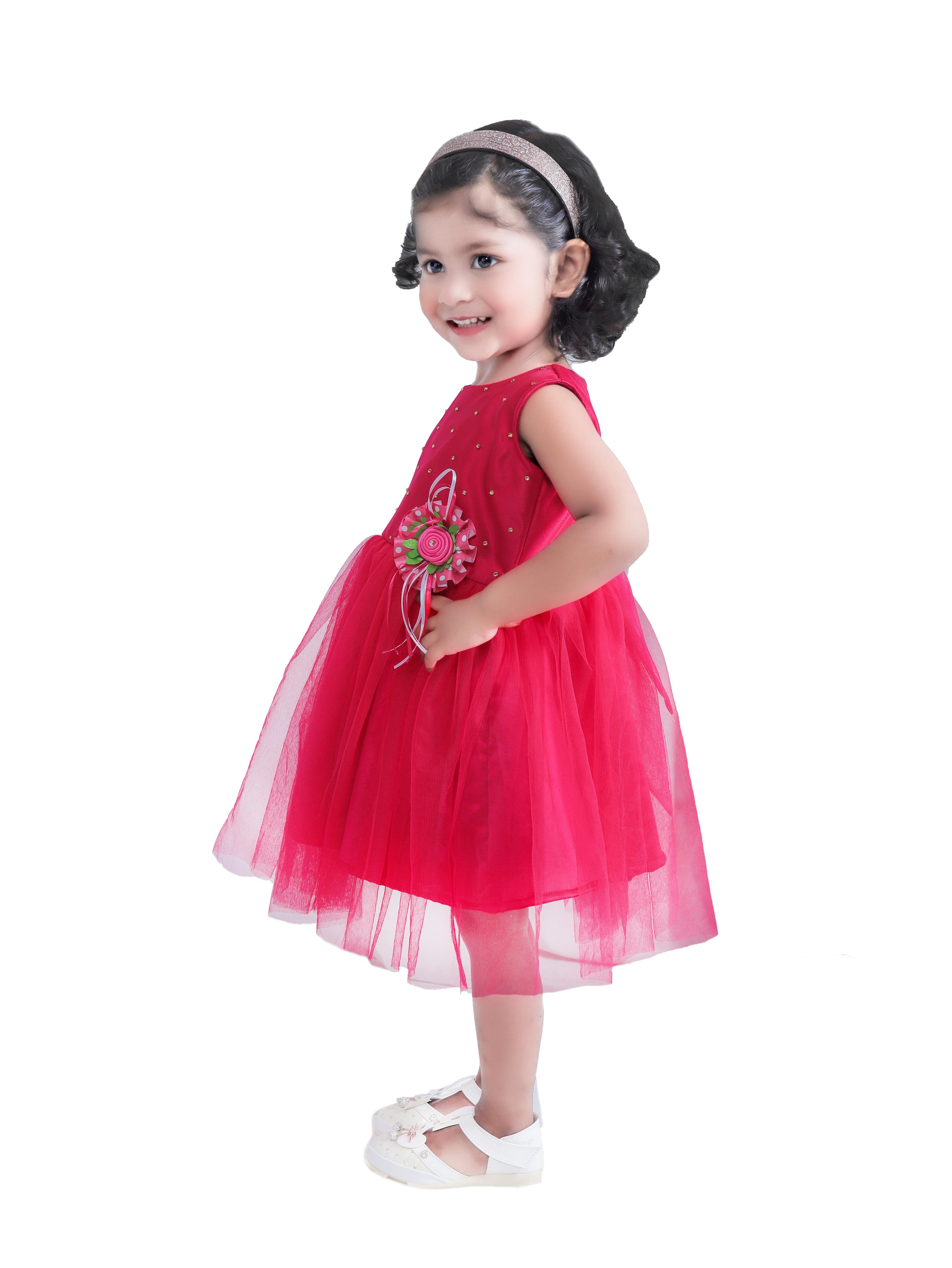 kids net frock - 20072656 - Standard Image - 1