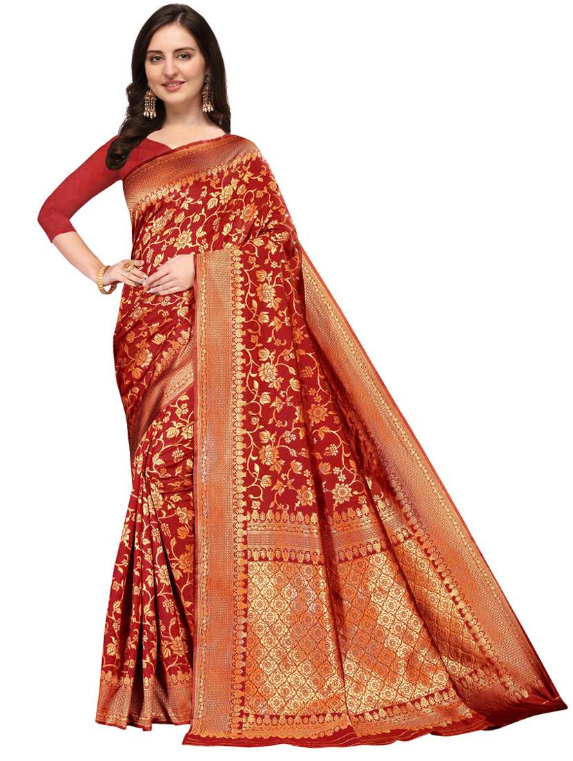 women's banarasi saree with blouse
