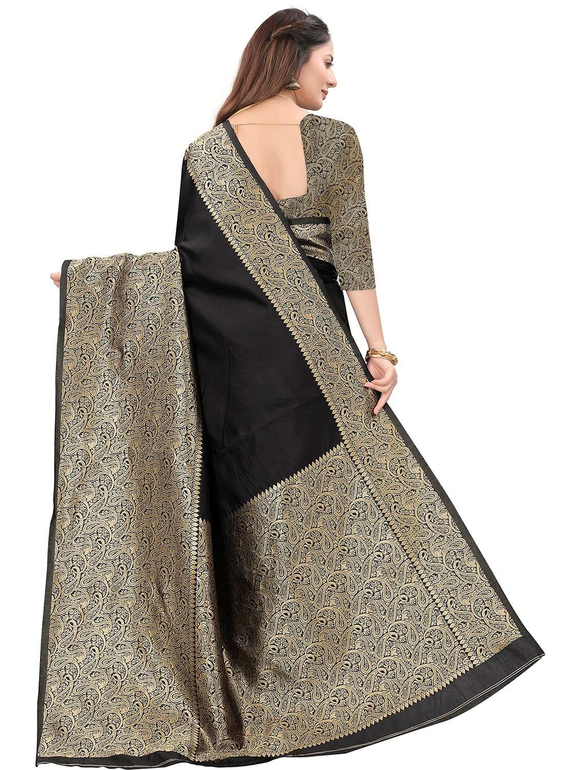 Women's Banarasi Saree With Blouse - 20075630 -  Standard Image - 1