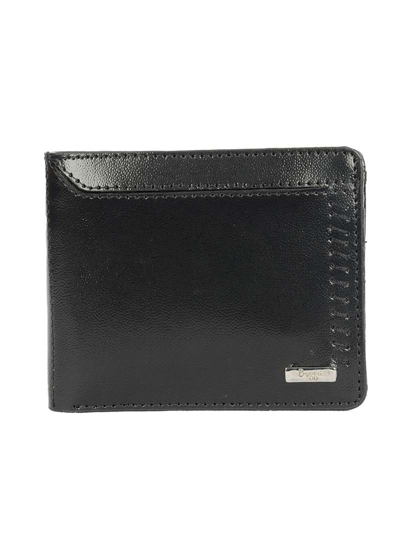 solid leatherette wallet