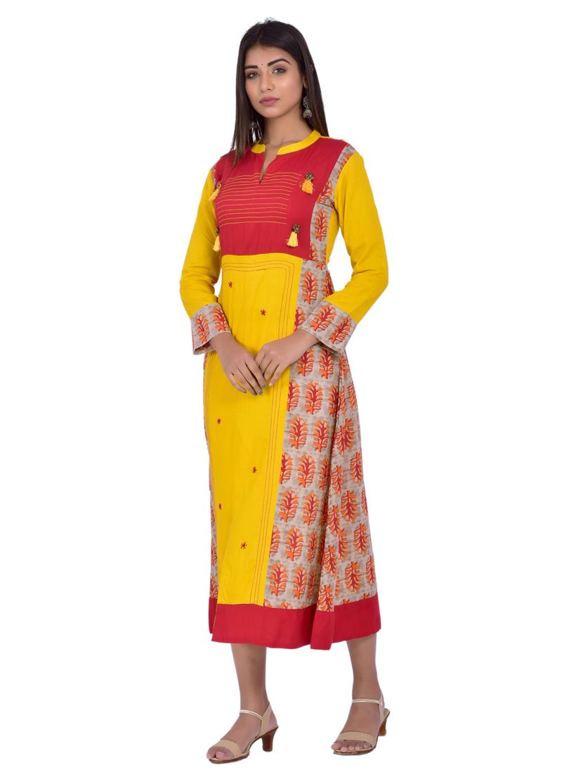 women's front slit kurta - 20078321 - Standard Image - 1