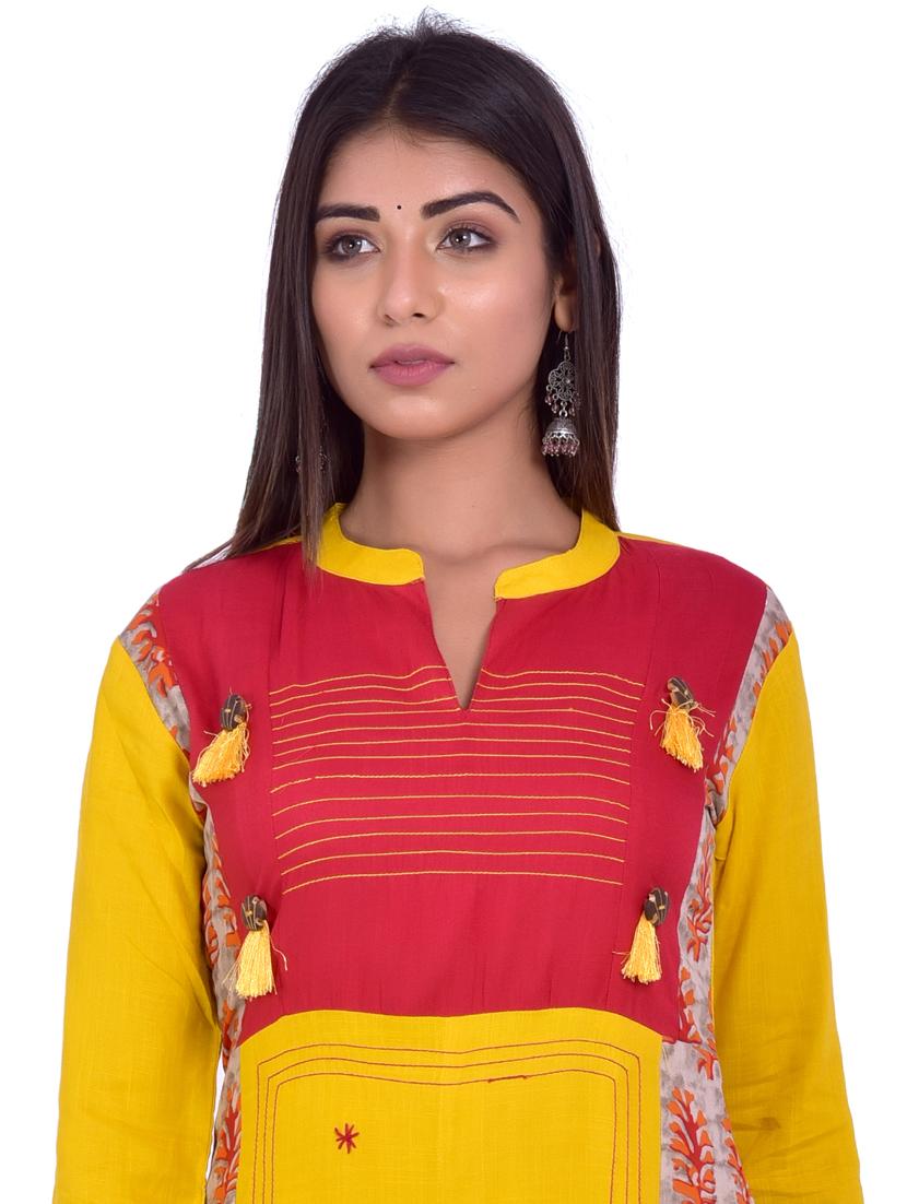 women's front slit kurta - 20078321 - Standard Image - 4