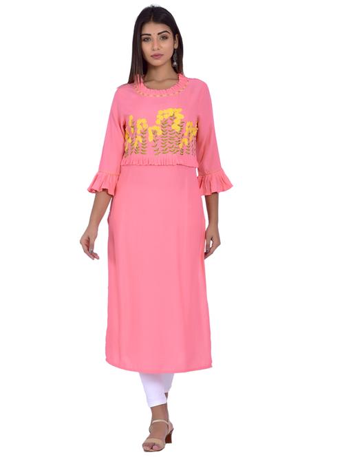 women's straight kurta - 20078326 - Standard Image - 0