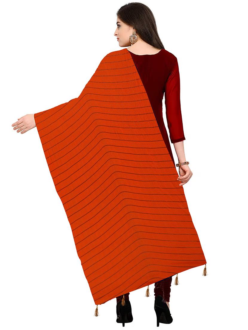 red striped dupatta - 20082874 -  Standard Image - 1