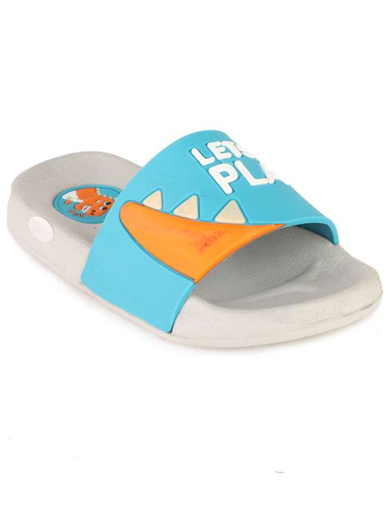 blue synthetic flip flop