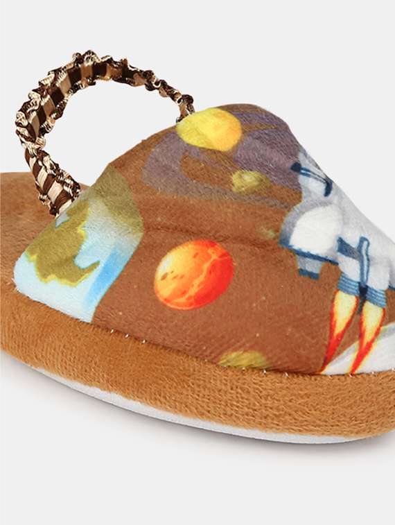 Brown Fabric Flip Flop - 20082886 -  Standard Image - 4
