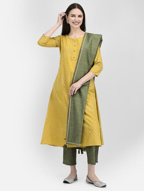 round neck printed a-line kurta - 20083154 - Standard Image - 0