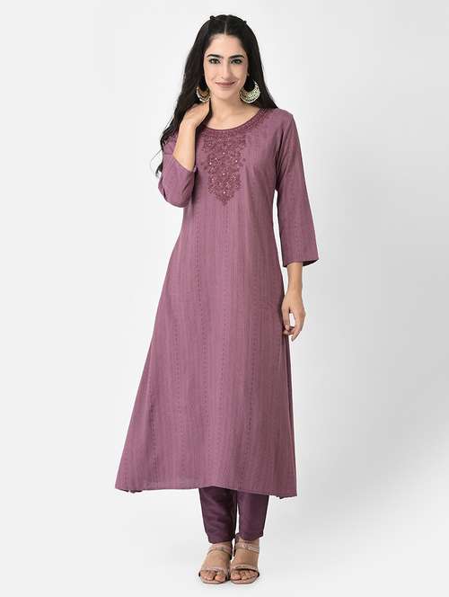 round neck printed a-line kurta - 20083161 - Standard Image - 0