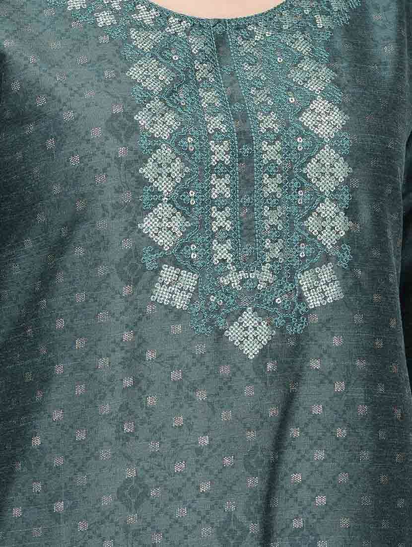 round neck printed straight kurta - 20083172 -  Standard Image - 6