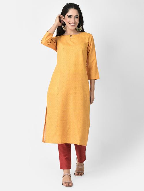 key hole neck printed straight kurta - 20083177 - Standard Image - 0