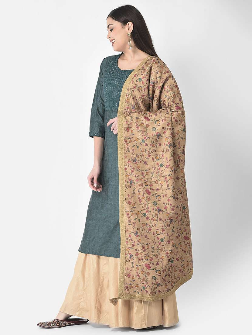 round neck printed straight kurta - 20083187 - Standard Image - 1