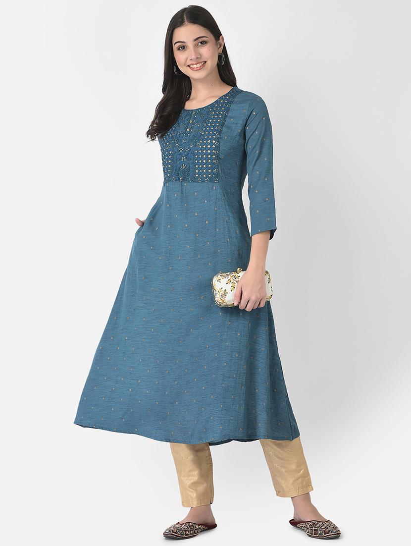 women's a-line kurta - 20083198 - Standard Image - 4