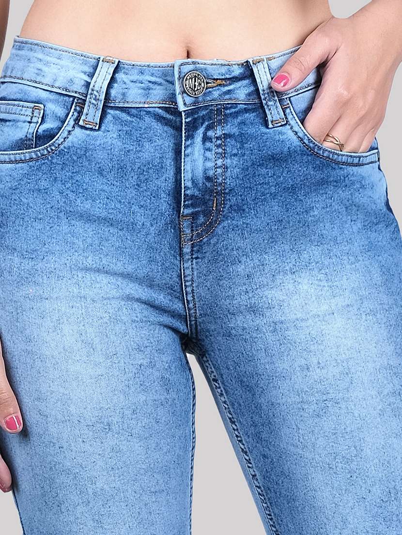 light blue mid rise denim jean - 20085272 - Standard Image - 4