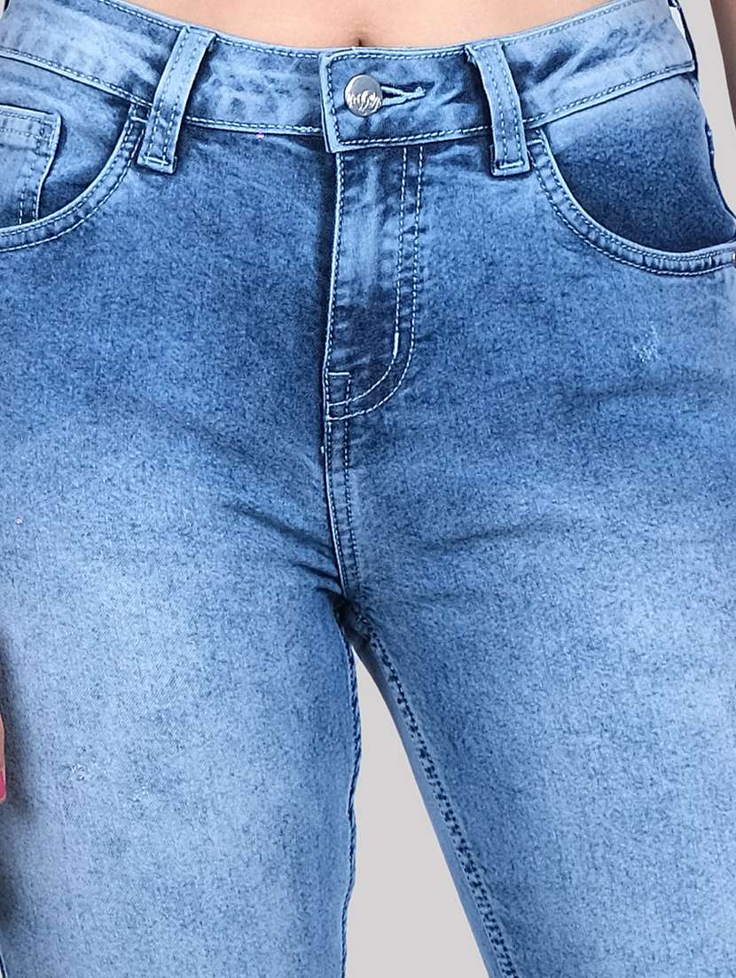 light blue mid rise denim jean - 20085276 - Standard Image - 4