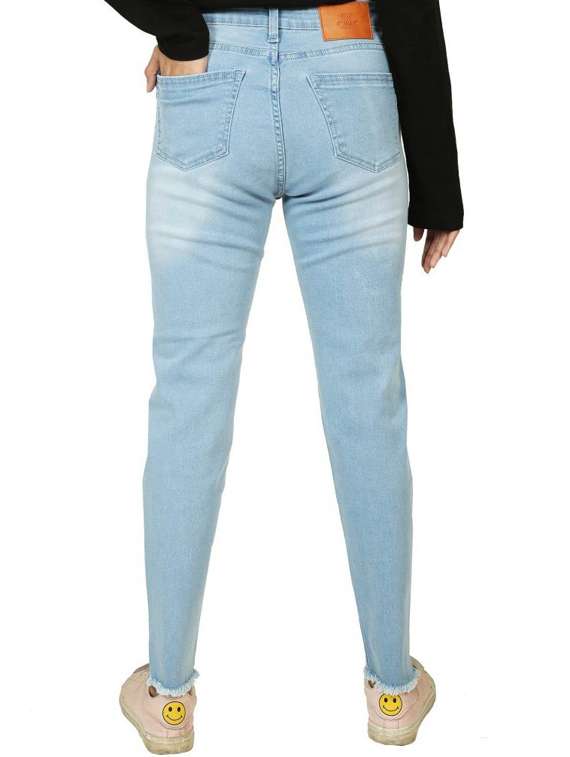 light blue solid mid rise denim jean - 20085286 -  Standard Image - 1