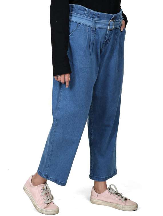 dark blue solid mid rise denim jean - 20085287 -  Standard Image - 1