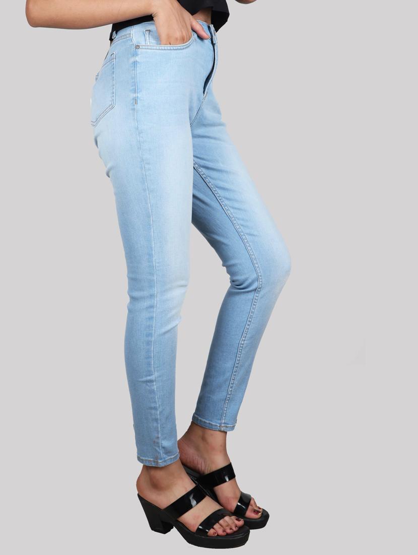 light blue solid mid rise denim jean - 20085289 - Standard Image - 1