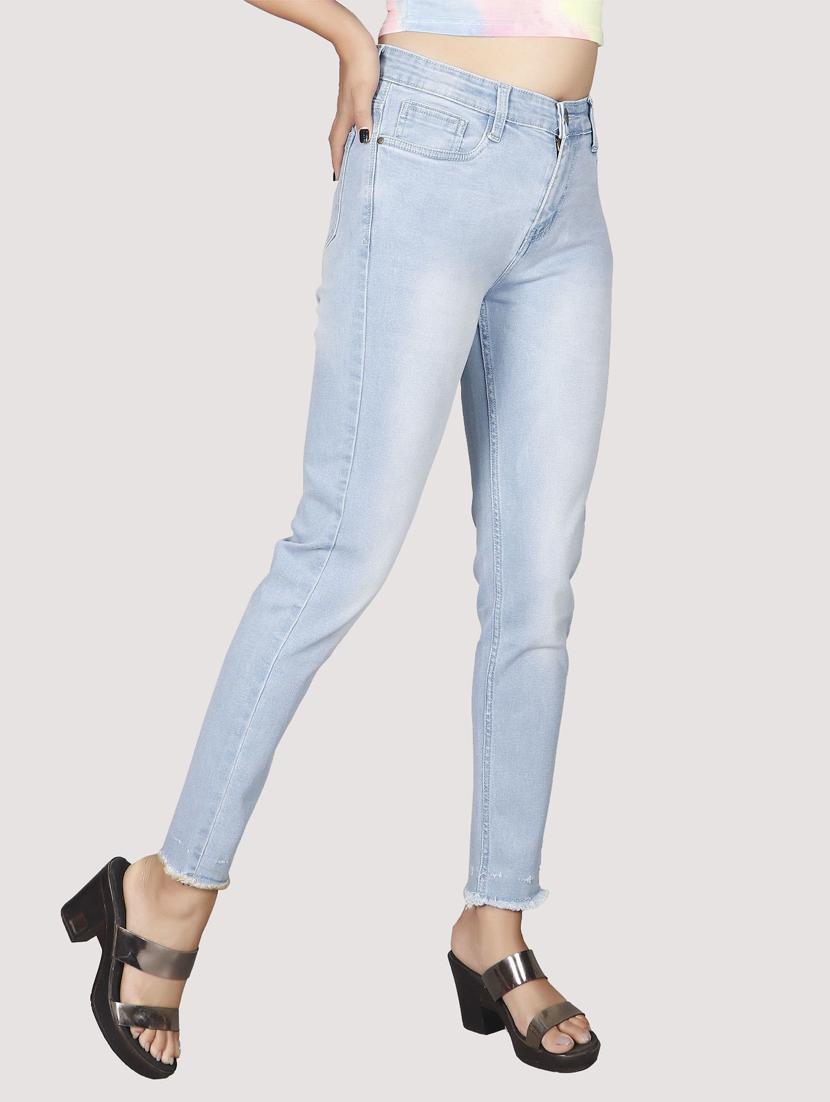 light blue solid mid rise denim jean - 20085300 - Standard Image - 1