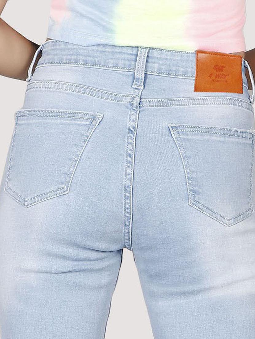 light blue solid mid rise denim jean - 20085300 - Standard Image - 4
