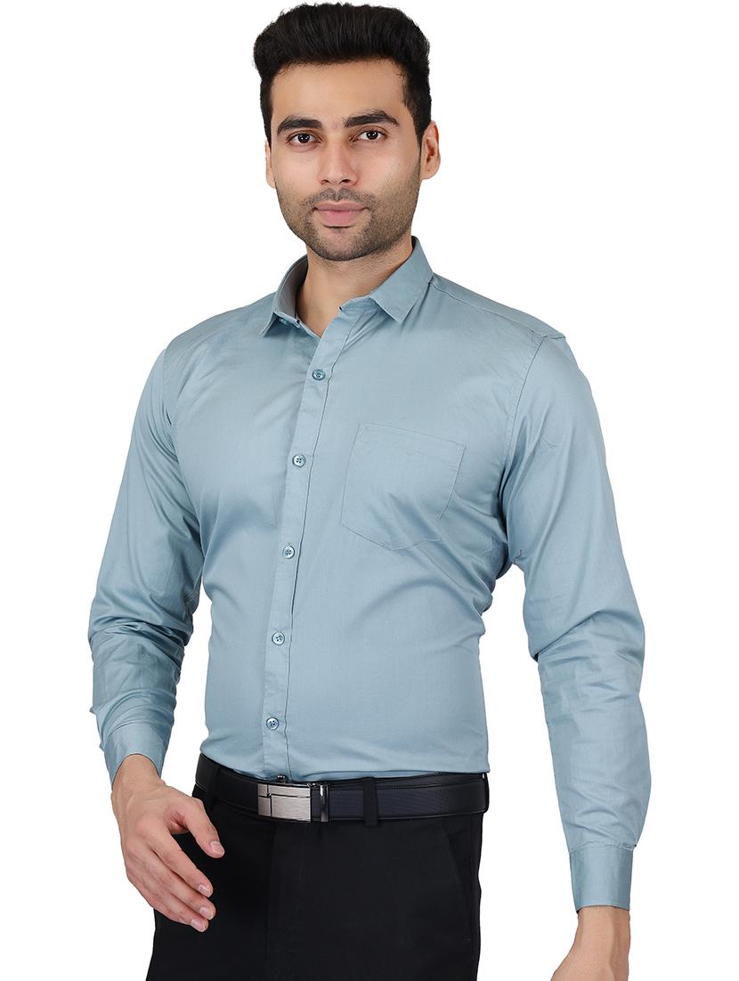 blue cotton casual shirt - 20085375 - Standard Image - 1